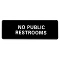 Alpine Industries No Public Restrooms Sign, 3"x9" ALPSGN-29
